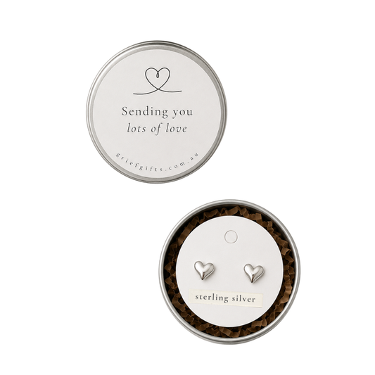 Sterling Silver Heart Earrings - Sending You Lots of Love