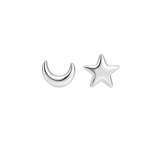 Sterling Silver Moon and Star Earrings | Grief Gifts Perth