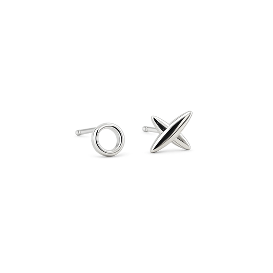 Sterling Silver XO Earrings - Sending You Hugs and Kisses | Grief Gifts Australia