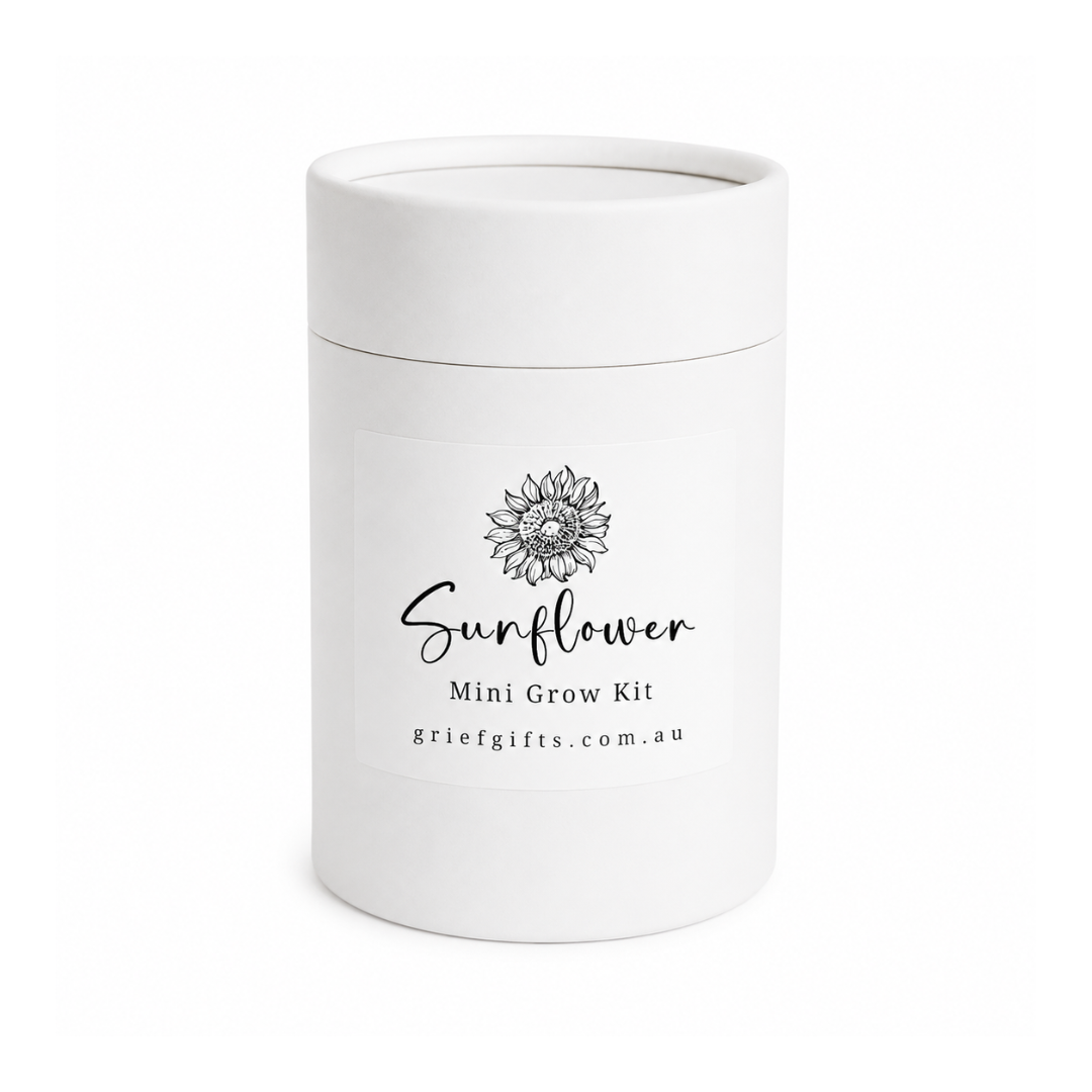 Sunflower Mini Grow Kit - White  | Grief Gifts Australia | Memorial Kit
