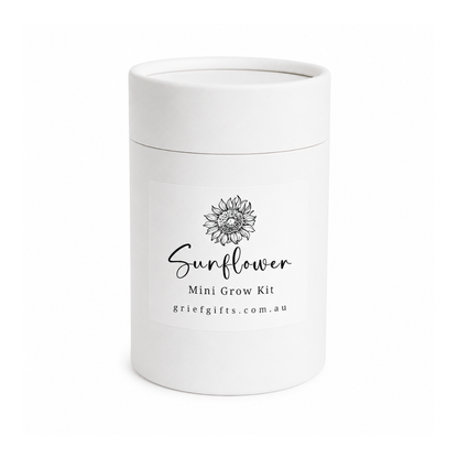 Sunflower Mini Grow Kit - White  | Grief Gifts Australia | Memorial Kit