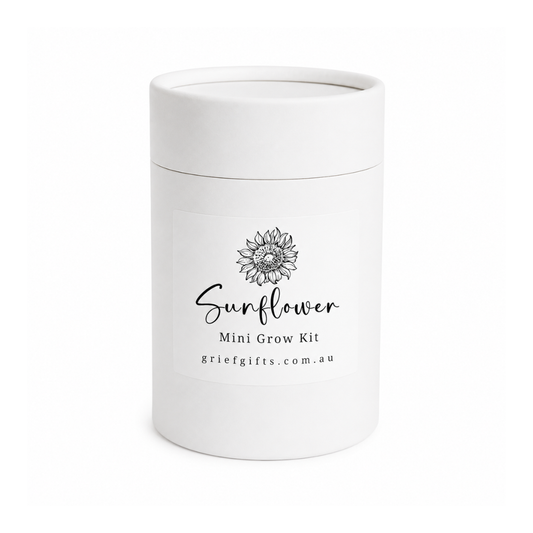 Sunflower Mini Grow Kit - White  | Grief Gifts Australia | Memorial Kit