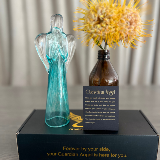 Teal Glass Guardian Angels | Sympathy Gifts Australia | Grief Gifts Australia