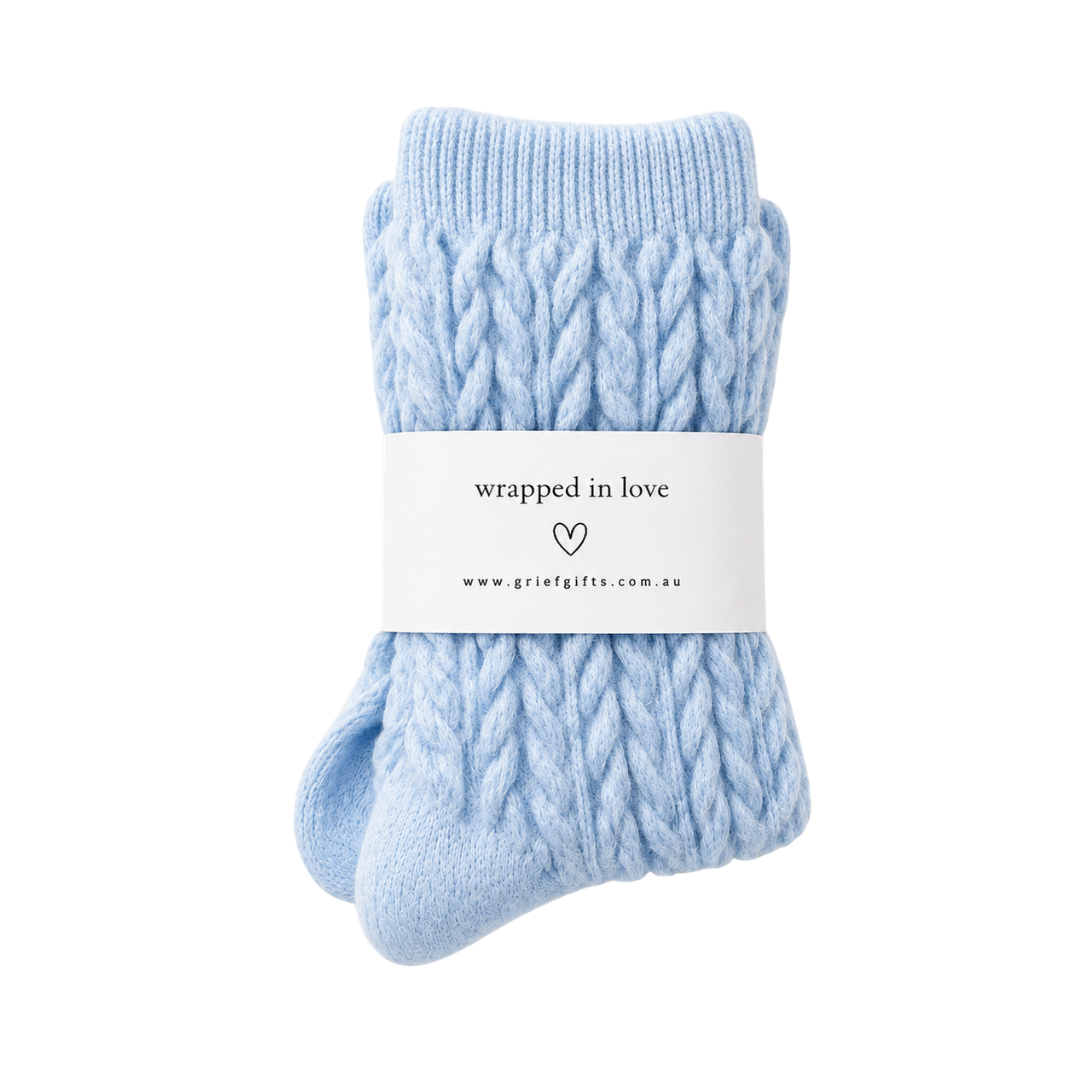 Tender Comfort Socks Blue |  Grief Gifts Australia