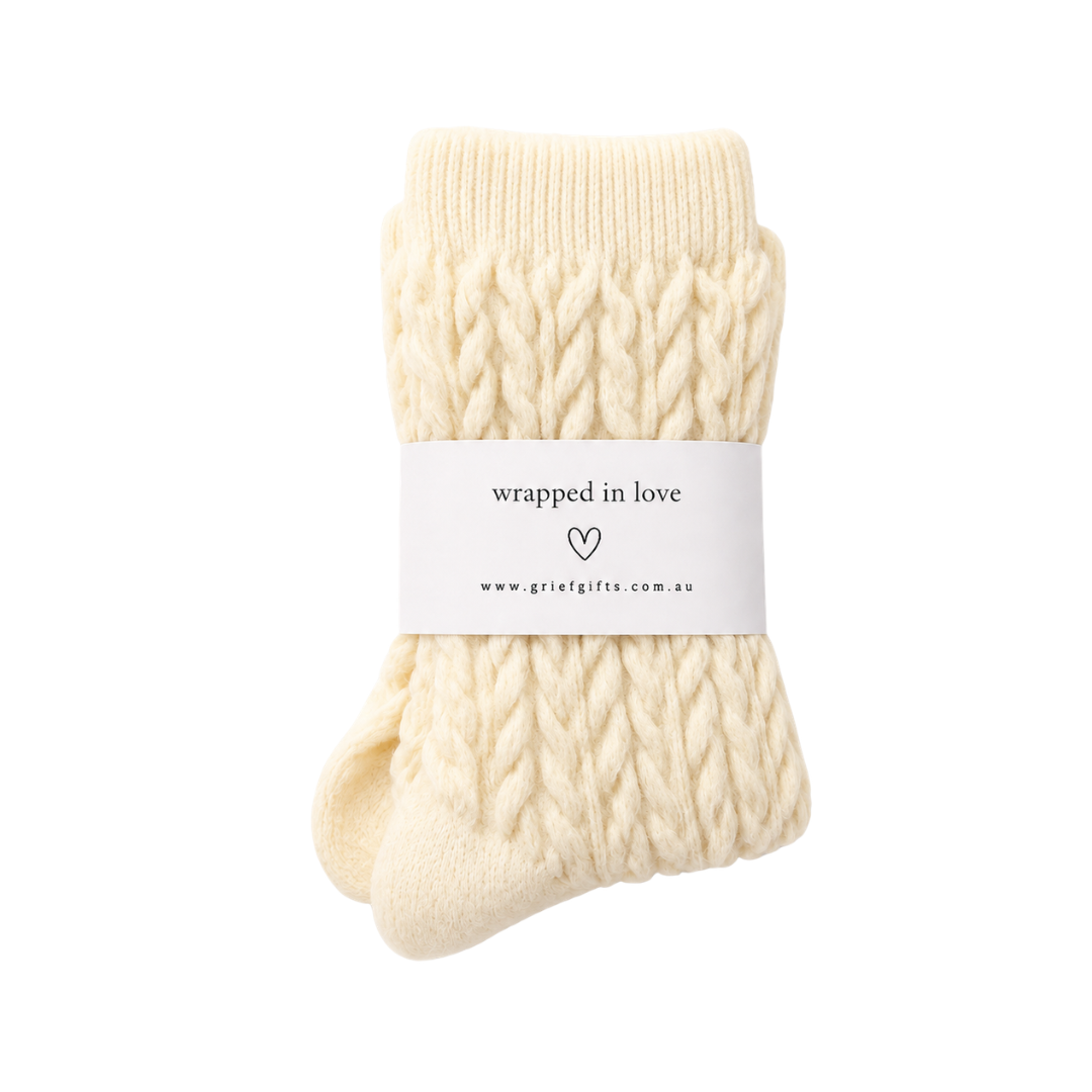 Tender Comfort Socks Cream | Grief Gifts Australia