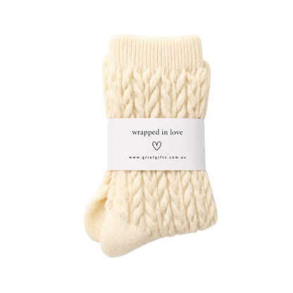 Tender Comfort Socks Cream | Grief Gifts Australia