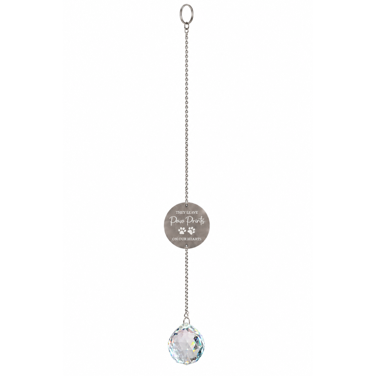 They Leave Paw Prints on Our Hearts Suncatcher | Pet Loss Suncatcher | Grief Gifts Australia