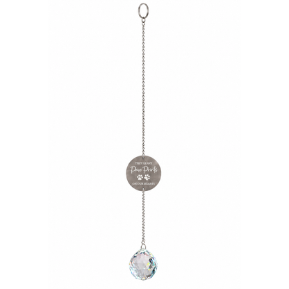 They Leave Paw Prints on Our Hearts Suncatcher | Pet Loss Suncatcher | Grief Gifts Australia