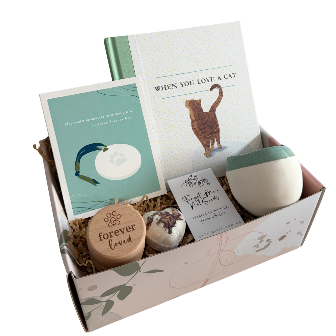 When You Love a Cat Sympathy Gift Box | Cat Sympathy Gift Australia | Grief Gifts Australia | Alternative to Sympathy Flowers