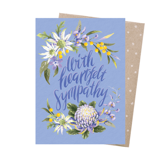 With Heartfelt Sympathy Gift Card | Grief Gifts Australia 