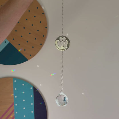 They Leave Paw Prints on Our Hearts Suncatcher